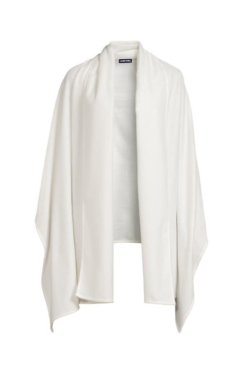 Lands' End Cashtouch Shawl Wrap In White