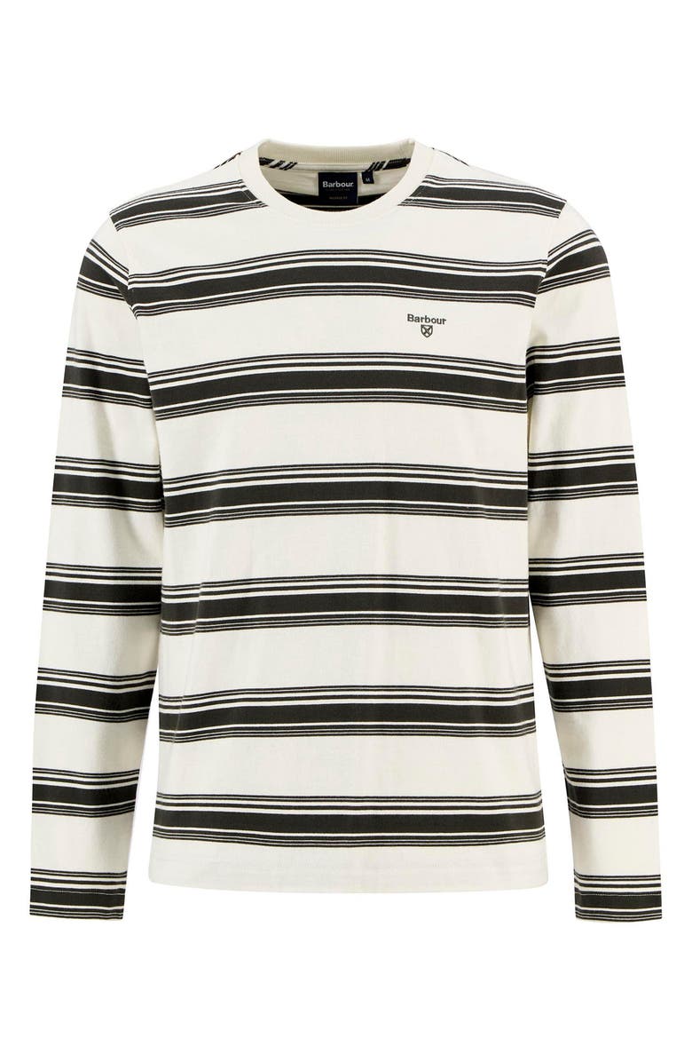 Barbour Plaistow Stripe Long Sleeve Cotton T-Shirt, Alternate, color, Whisper White