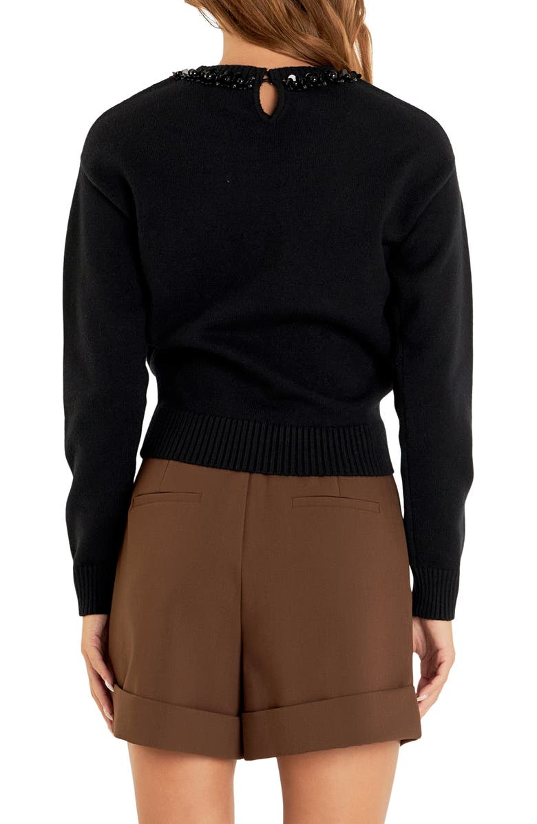 Endless Rose Beaded Sweater, Alternate, color, 