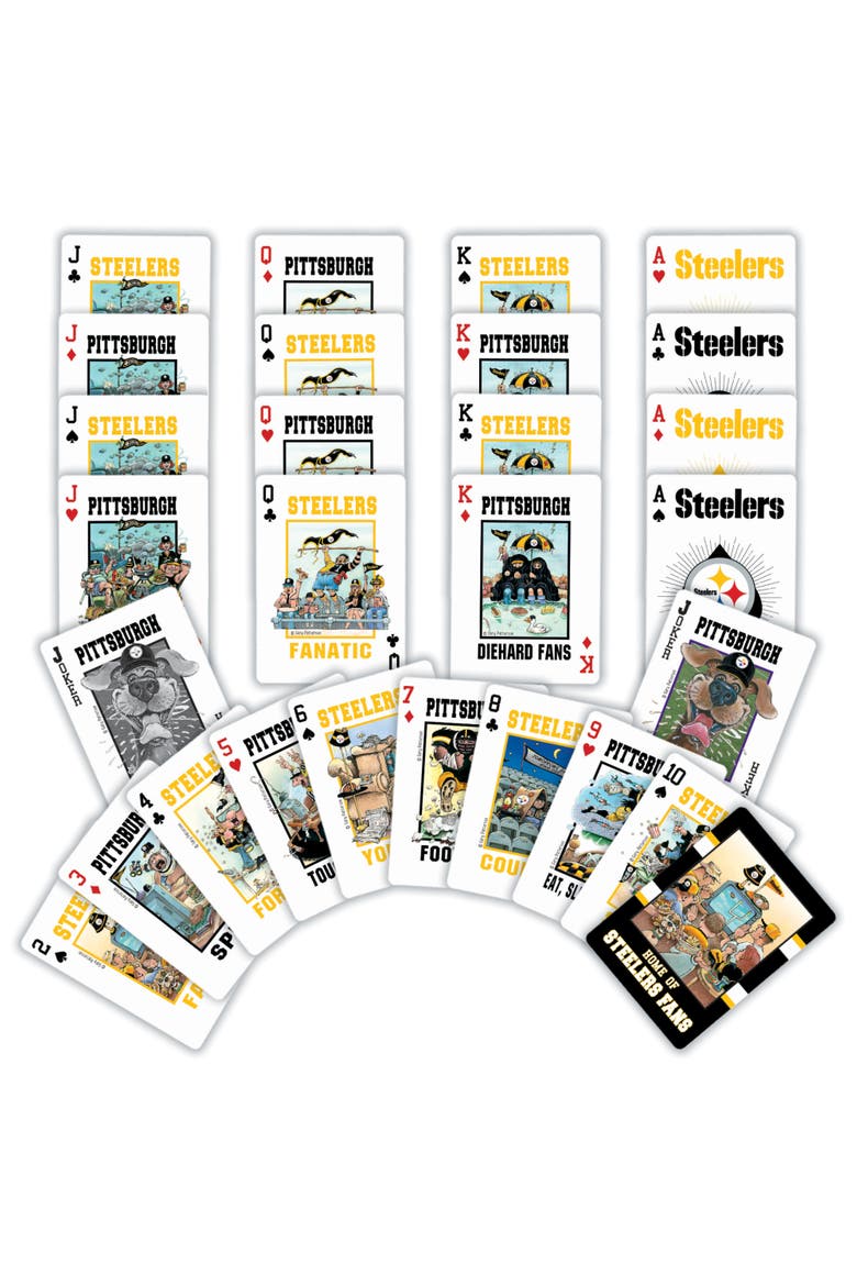 Pittsburgh Steelers Fan Playing Cards, Alternate, color, Multicolor