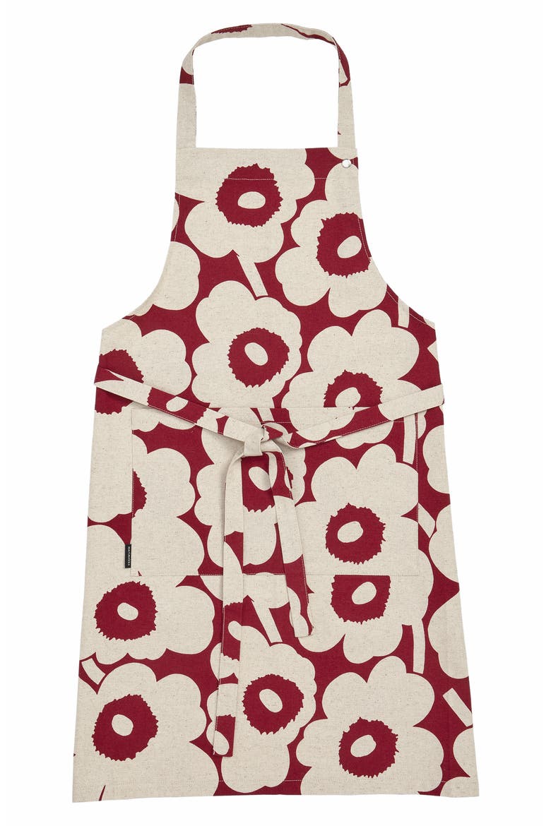 Pieni Unikko Apron, Main, color, COTTON RED