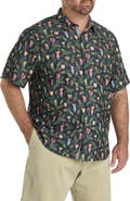 Tommy Bahama Big & Tall Coastal Ease Midnight Mohito Cocktail Print IslandZone® Sport Shirt