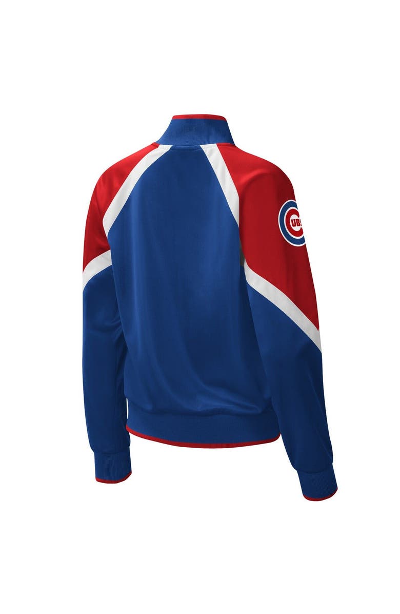 STARTER Women's Starter Royal Chicago Cubs Touchdown Raglan Full-Zip Track Jacket, Alternate, color, Royal