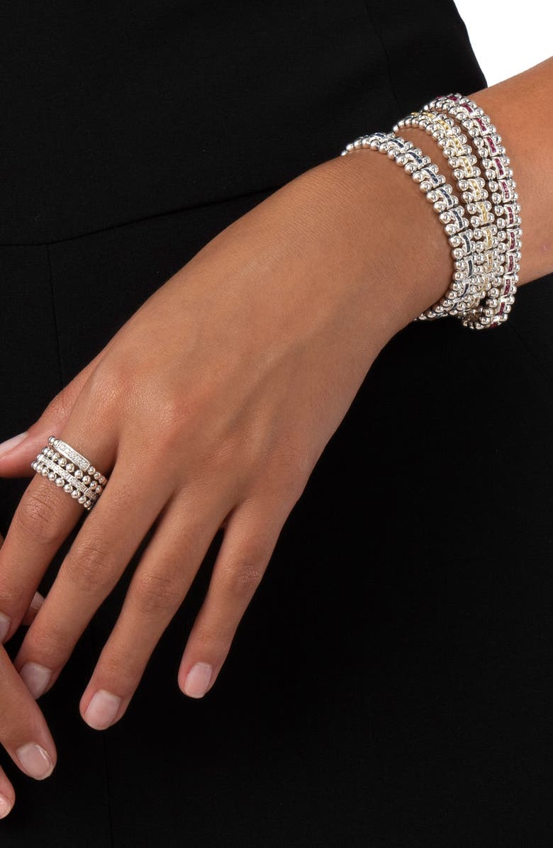 LAGOS Caviar Spark Link Bracelet, Alternate, color, Silver