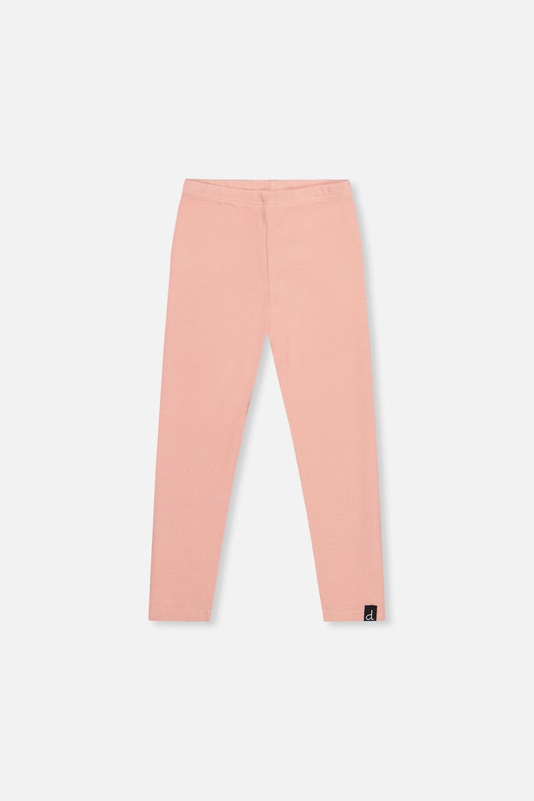 Vertical Rib Elastic Waist Leggings, Main, color, Pink