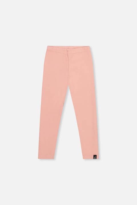 Vertical Rib Elastic Waist Leggings