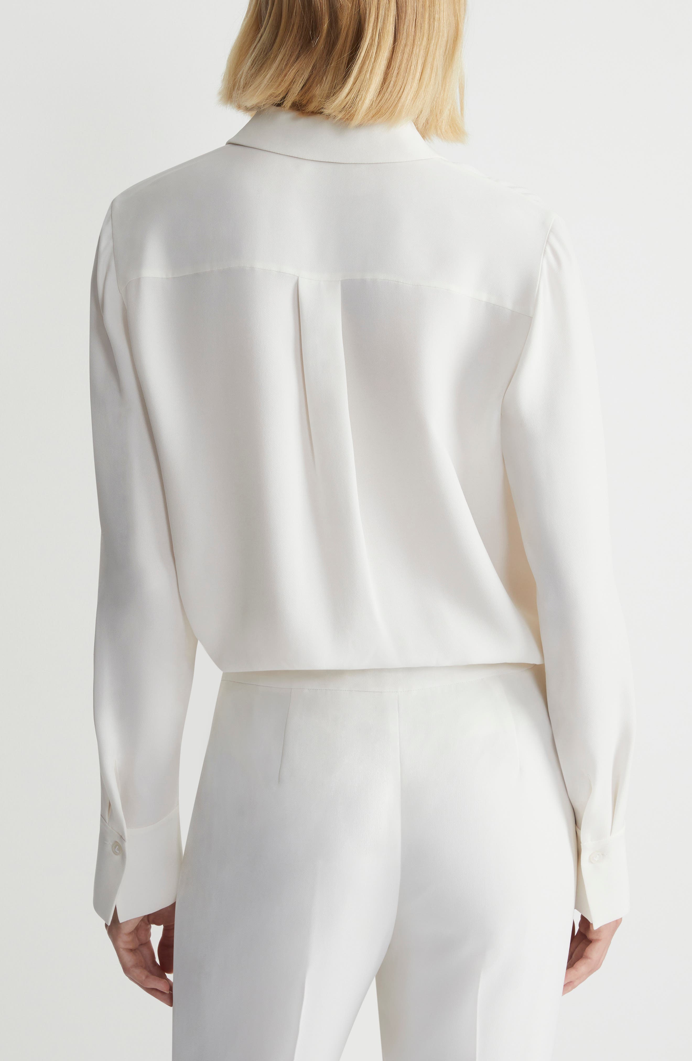 Scottie Silk Button-Up Blouse - image 4