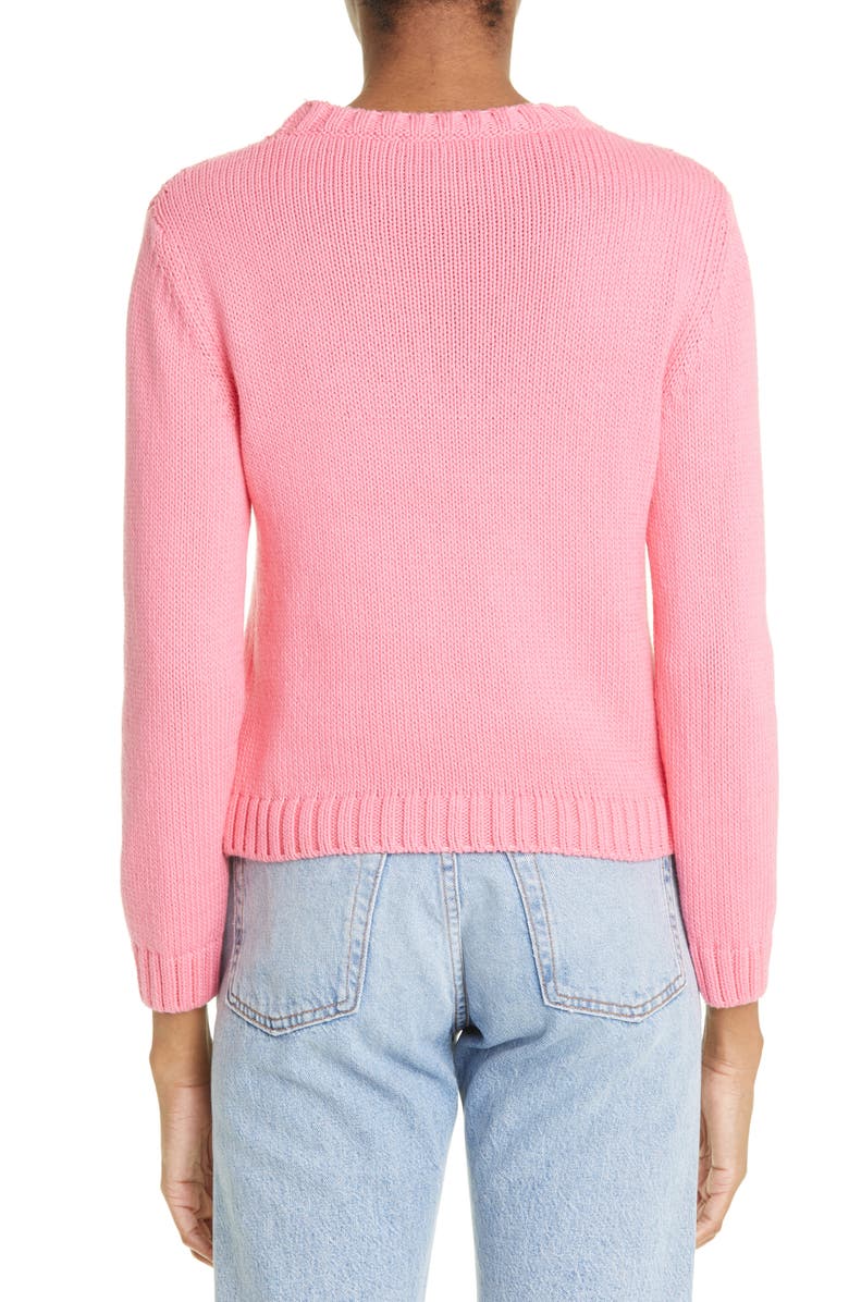 Moschino x Smiley<sup>®</sup> Intarsia Crewneck Sweater, Alternate, color,