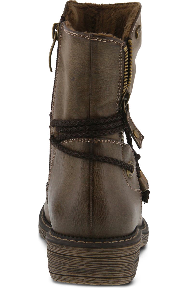 Spring Step Kathie Side Zip Bootie, Alternate, color, Taupe Faux Leather