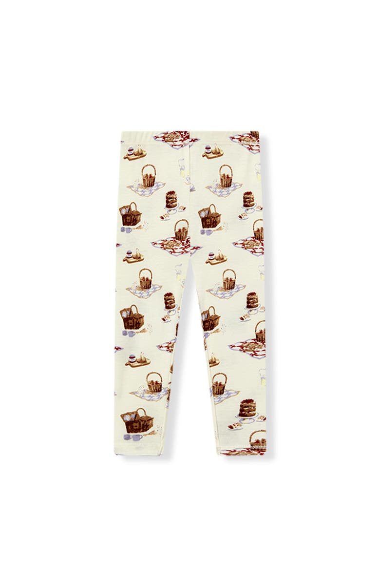 Milkbarn Organic Cotton Long Sleeve Two Piece Pajama Set, Main, color, Picnic