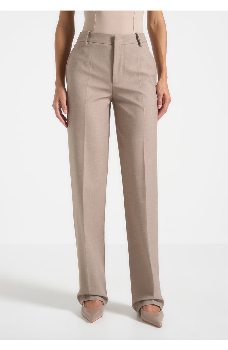Manière De Voir Nina Cigarette Fit Tailored Trousers, Alternate, color, Mushroom