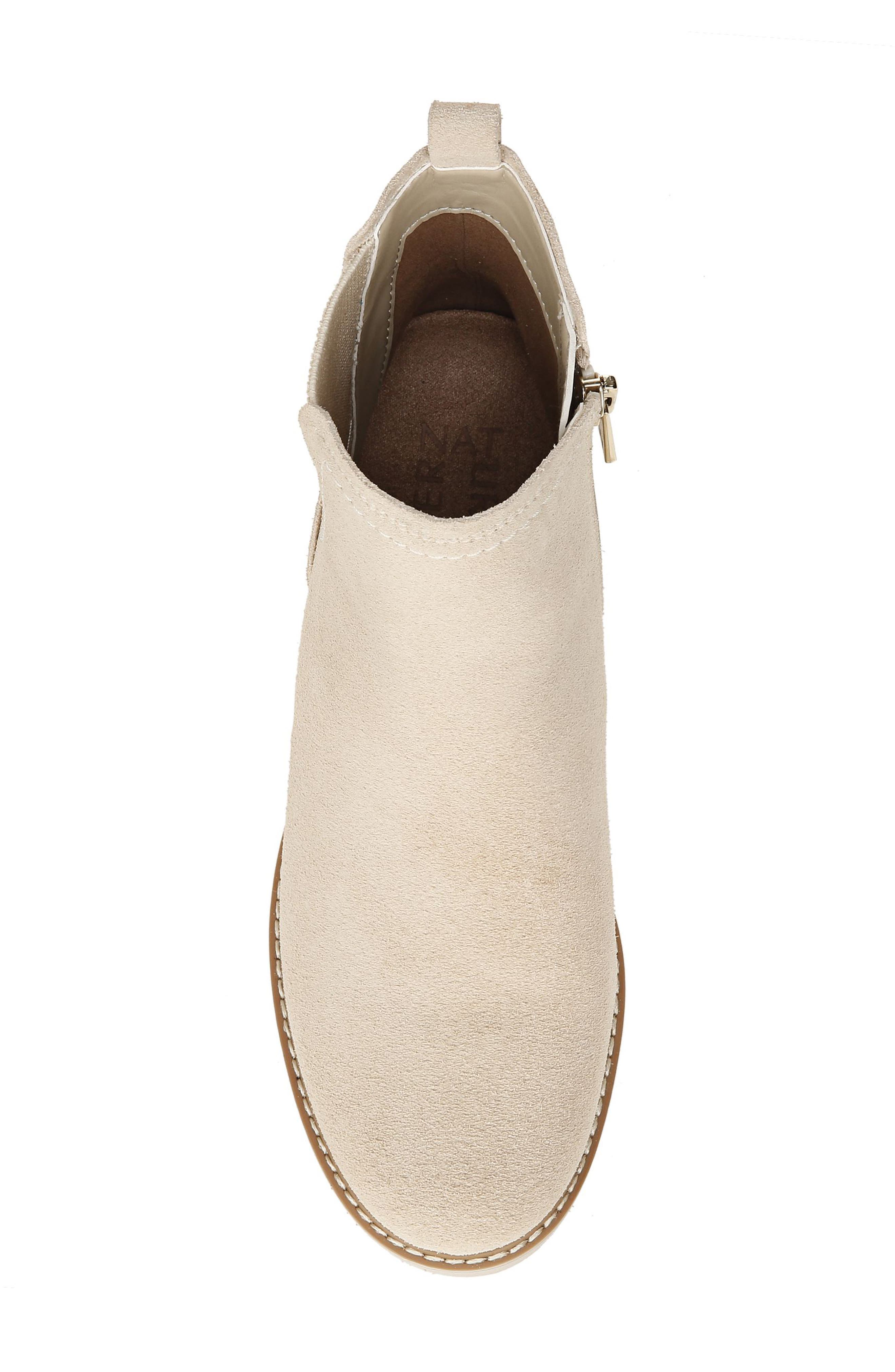 Naturalizer Darry Water Repellent Platform Bootie, Alternate, color, Porcelain Beige Suede