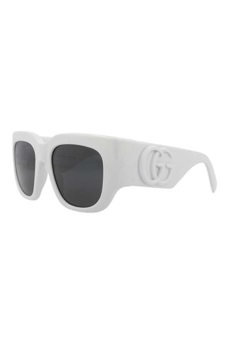 53mm Square Sunglasses, Alternate, color, GREY GREY GREY