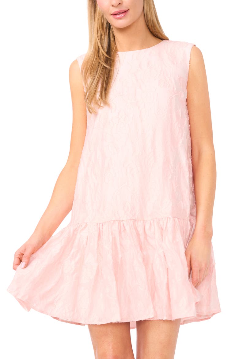 Lola Floral Jacquard Minidress, Alternate, color, CLOUD PINK