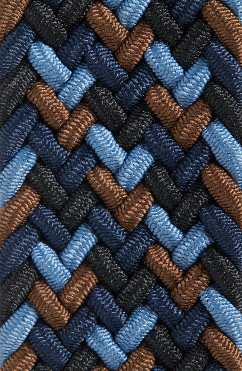 Original Penguin Stretch Woven Belt, Alternate, color, Navy