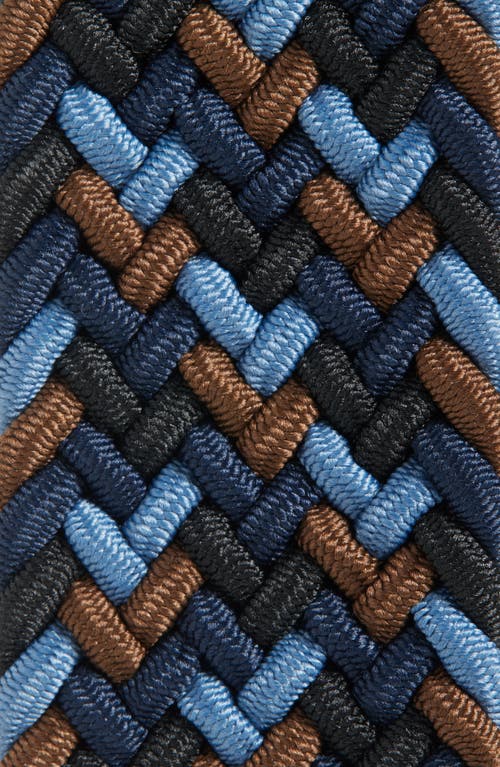Original Penguin Stretch Woven Belt In Blue