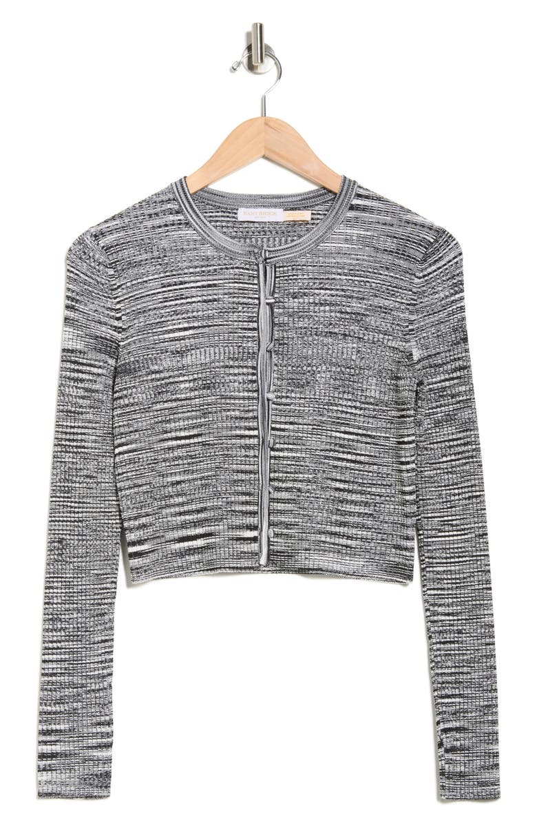 Ramy Brook Angeline Rib Cardigan, Alternate, color, Black Multi Knit