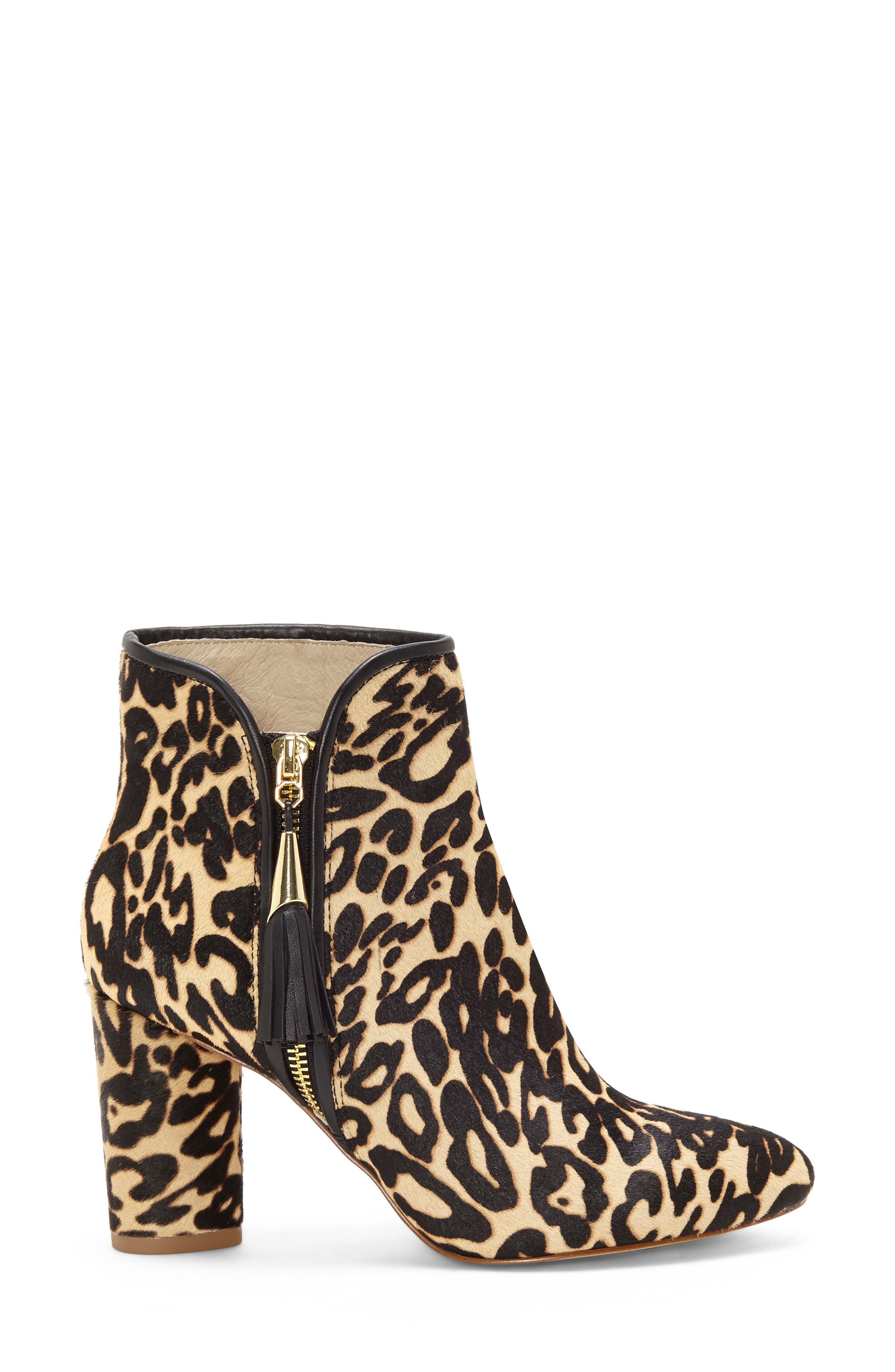 Zirelle Genuine Calf Hair Bootie, Alternate, color, LEOPARD PRINT CALF HAIR