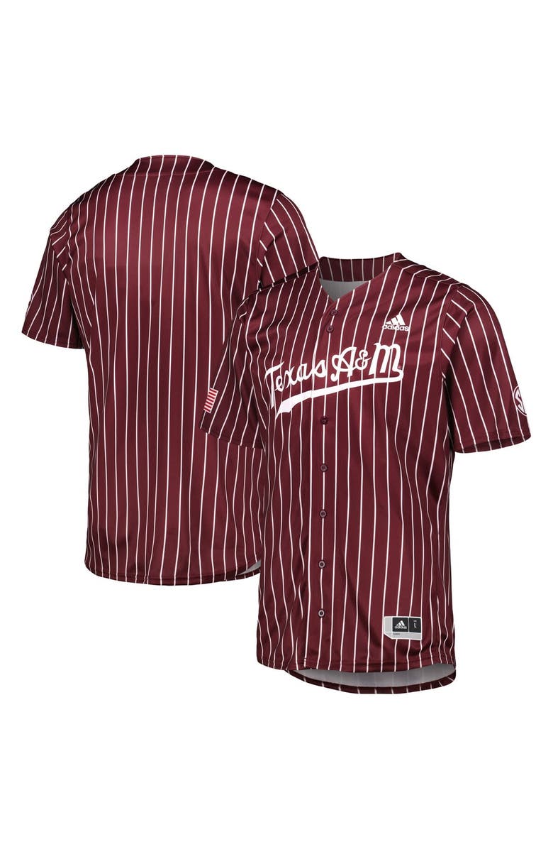 adidas Men's adidas Maroon Texas A&M Aggies Replica Baseball Jersey, Main, color,