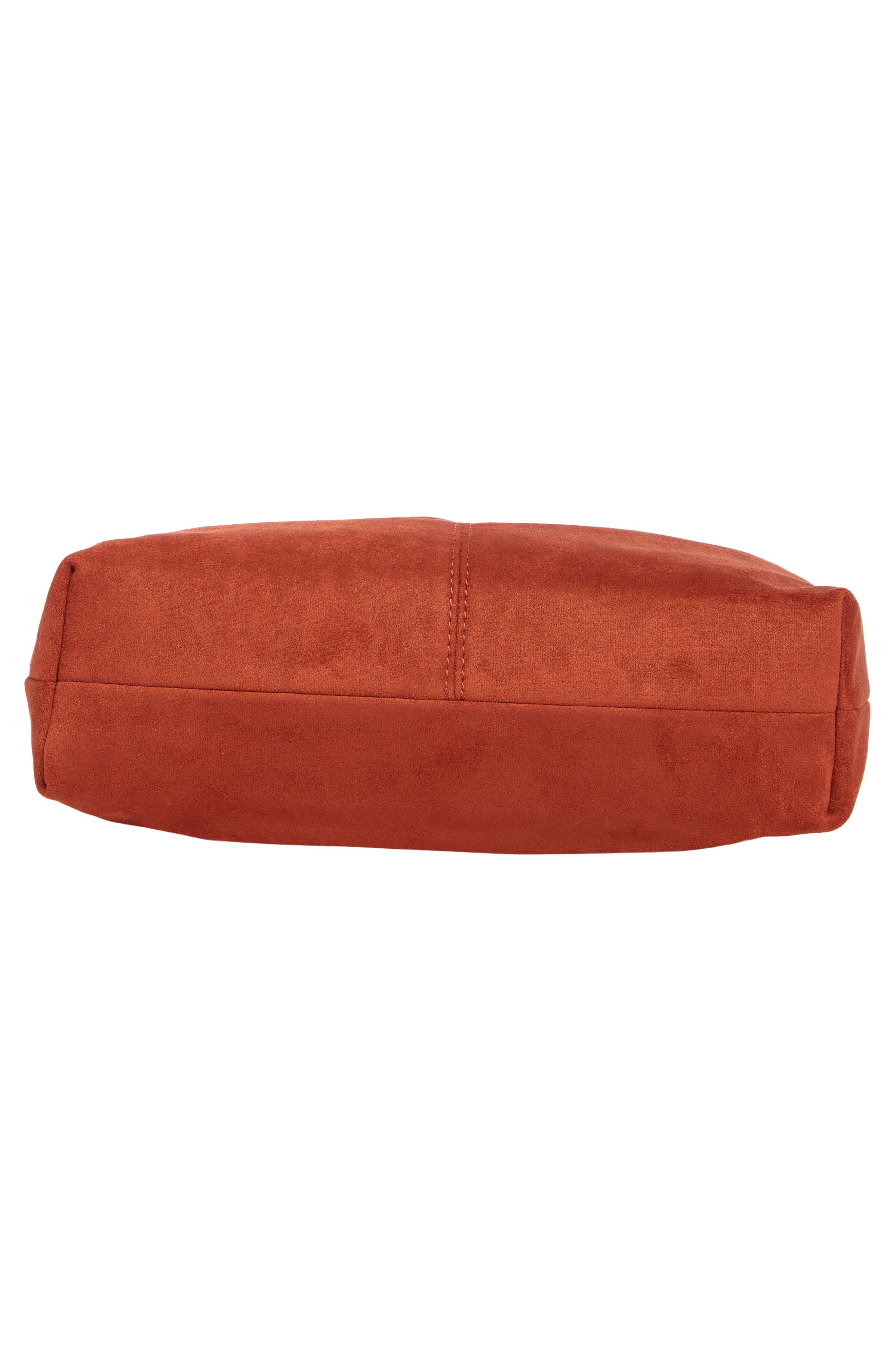 Browan Faux Suede Hobo Bag, Alternate, color, DARK EARTH FAUX SUEDE