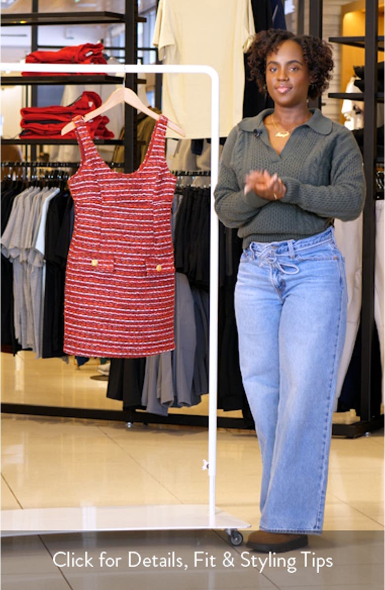 Sleeveless Tweed Minidress, sales video thumbnail