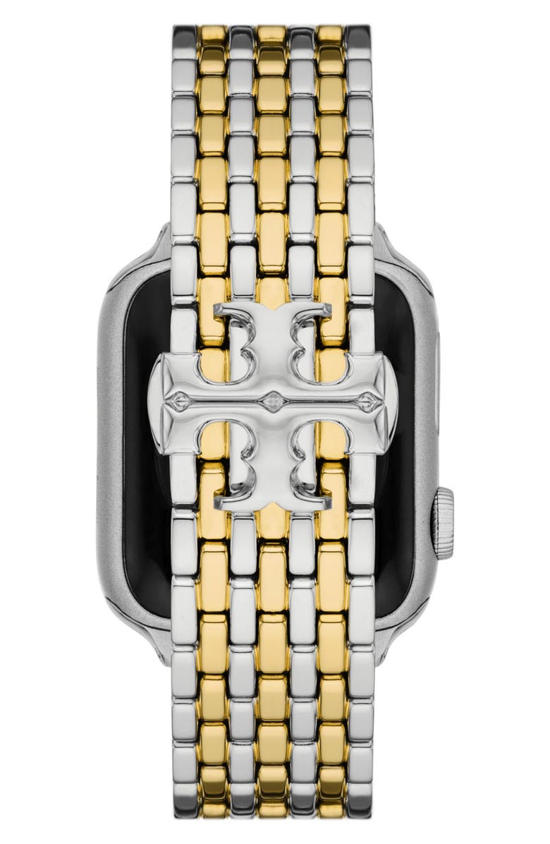 Tory Burch The Eleanor 20mm Apple Watch<sup>®</sup> Bracelet Watchband, Alternate, color, NO COLOR