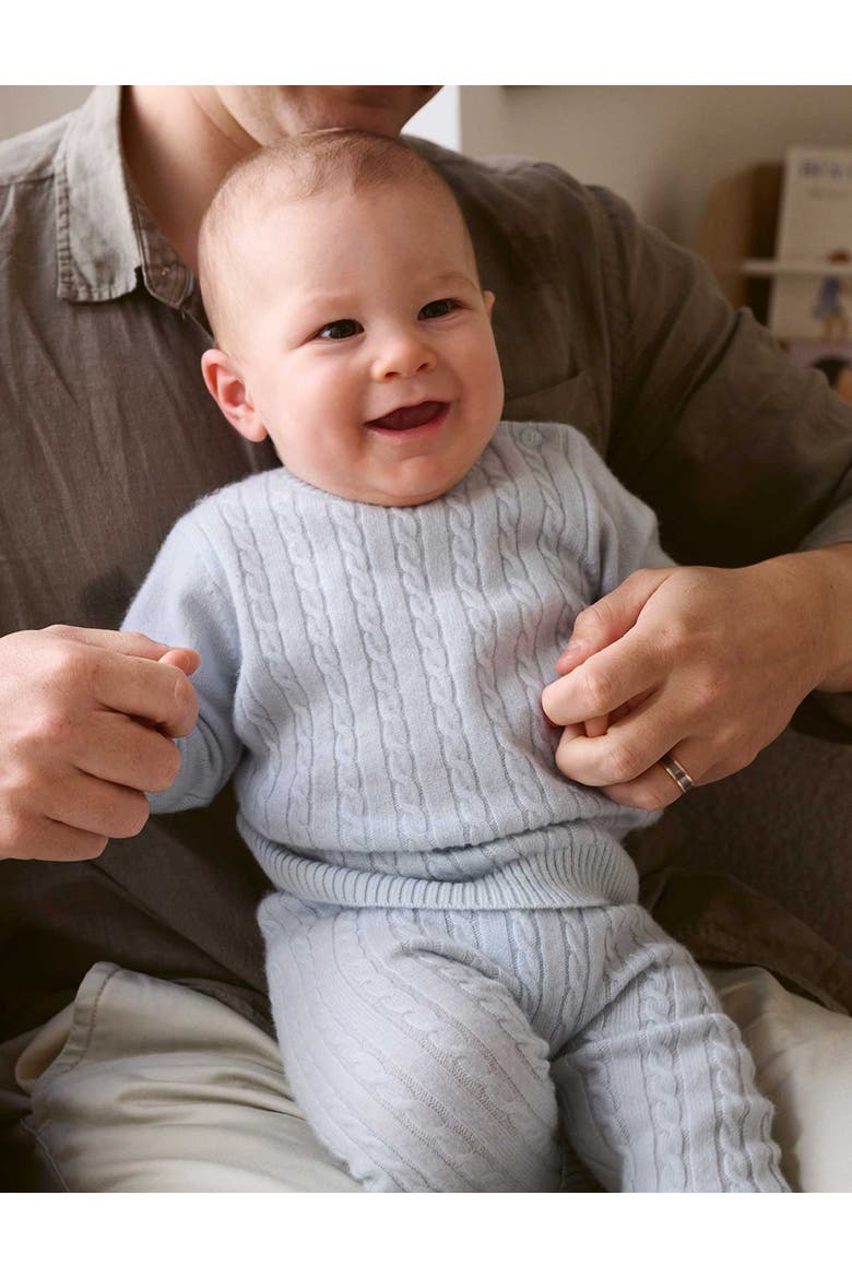 Baby Boy Cashmere Jumper, Alternate, color, Pale Blue Melange