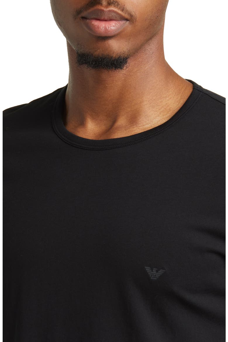 3-Pack Crewneck Cotton T-Shirts, Alternate, color, BLACK