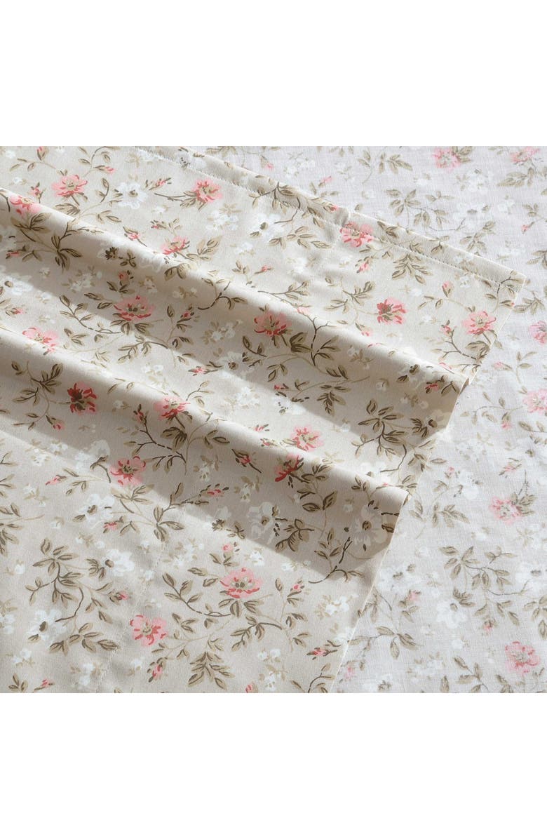 Laura Ashley Bonnie Cotton Sheet Set, Alternate, color, Beige