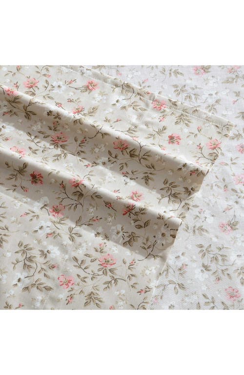 Laura Ashley Bonnie Cotton Sheet Set In Beige