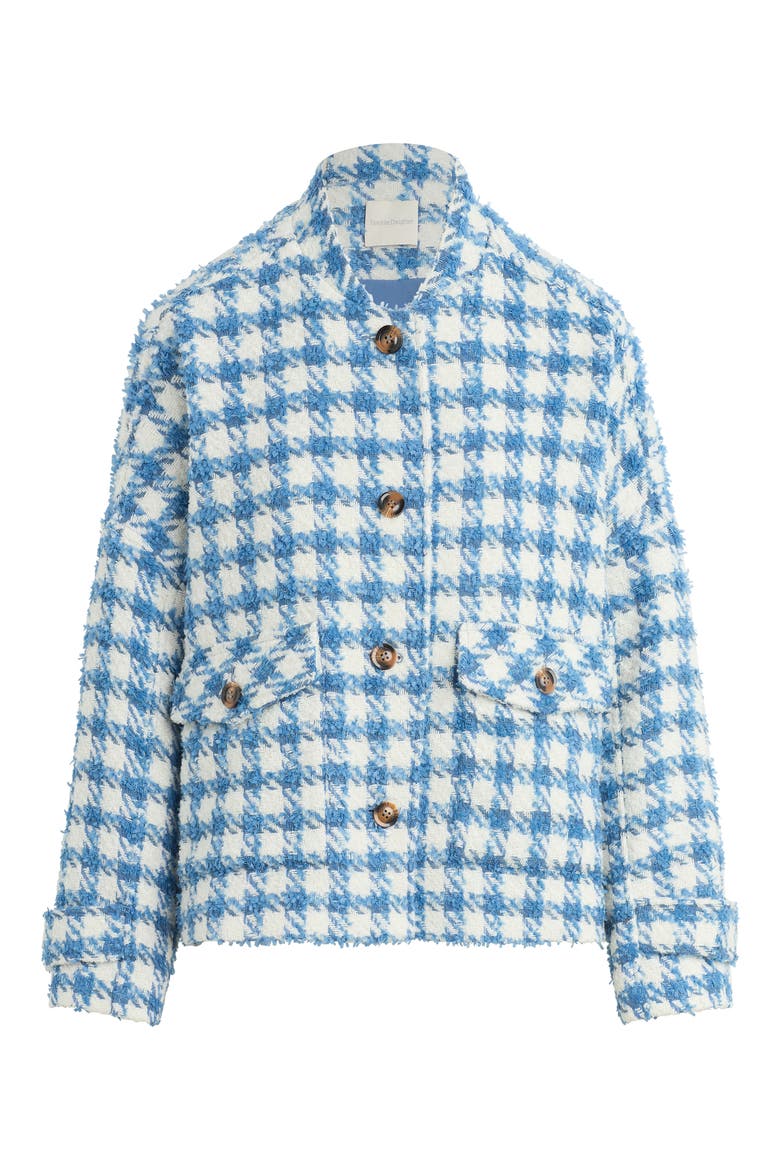 The Timeless Houndstooth Tweed Jacket, Alternate, color, BLUE JAY HOUNDSTOOD