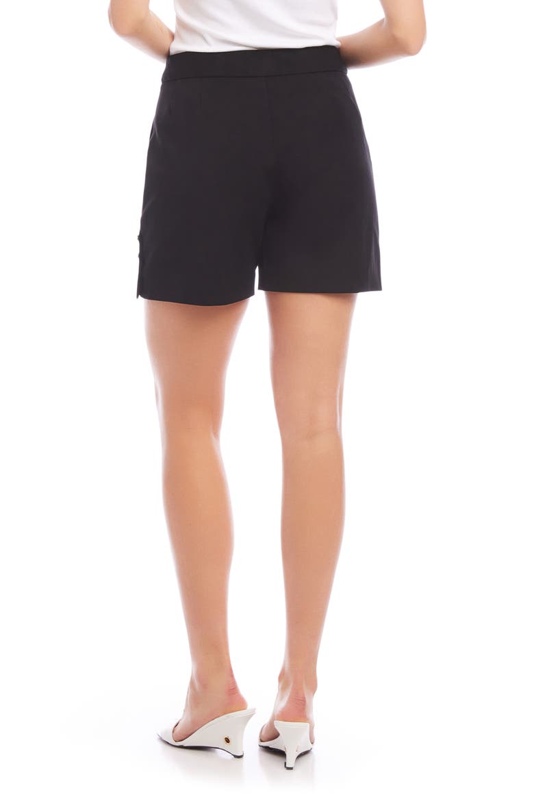 Button Detail Twill Shorts, Alternate, color, BLACK