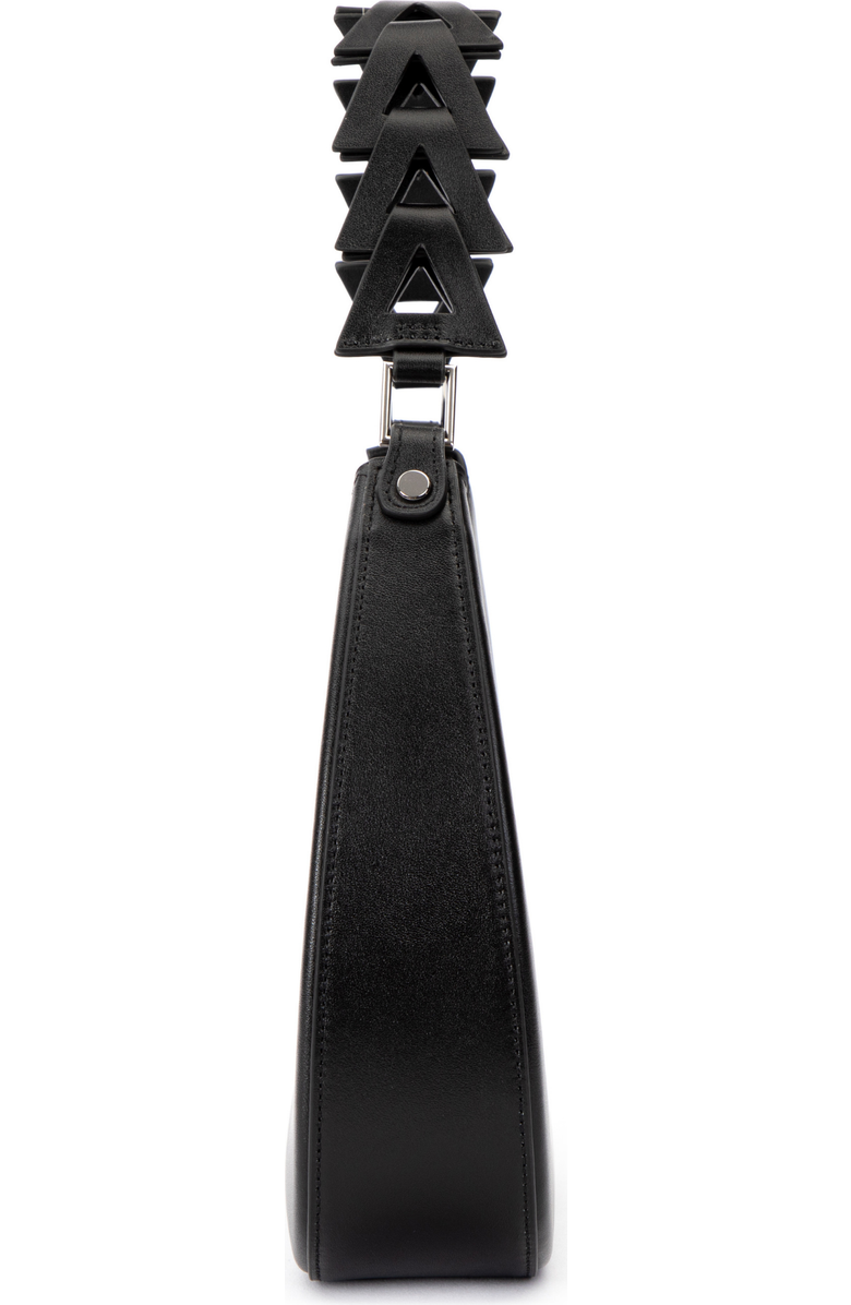 JURGI D Letter Shoulder Bag in Smooth Leather, Alternate, color, Black