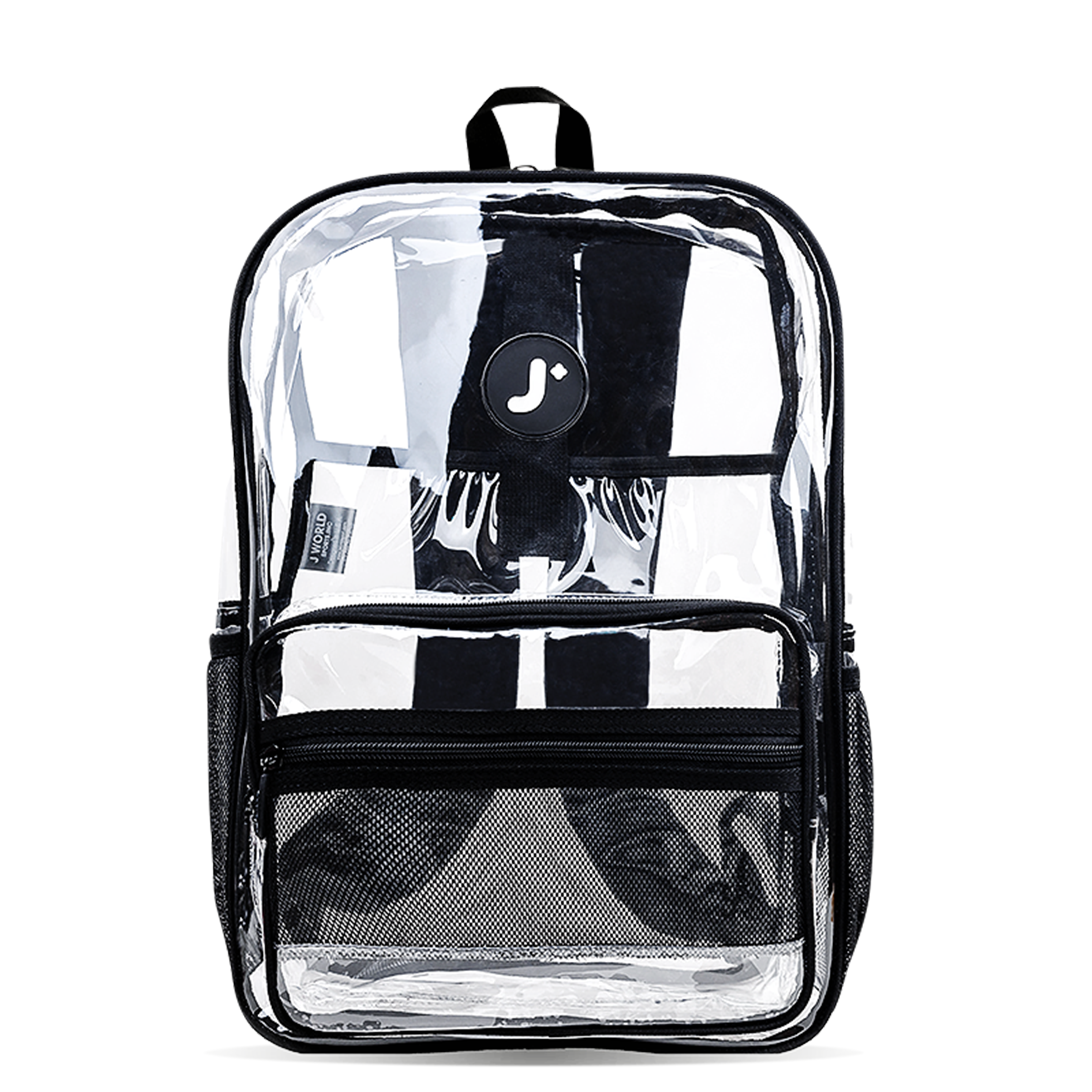 J World Clear Transparent TPU Backpack for School, Alternate, color, Clear