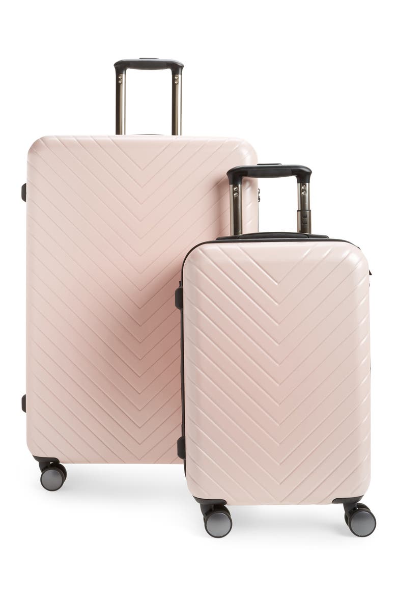 Chevron 29-Inch & 20-Inch Spinner Luggage Set, Main, color, PINK HERO