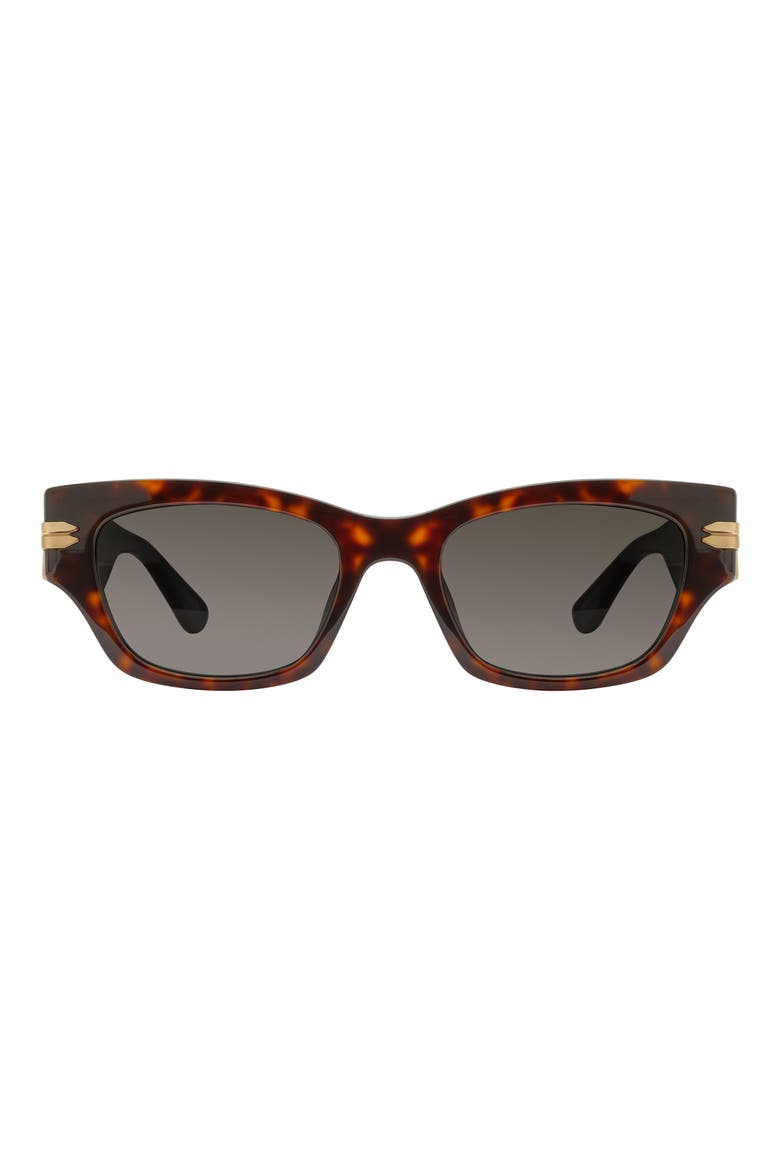 52mm Gradient Rectangular Sunglasses, Main, color, HAVANA