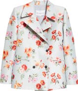 Brandon Maxwell The Delaney Floral Virgin Wool & Silk Faille Tuxedo Jacket