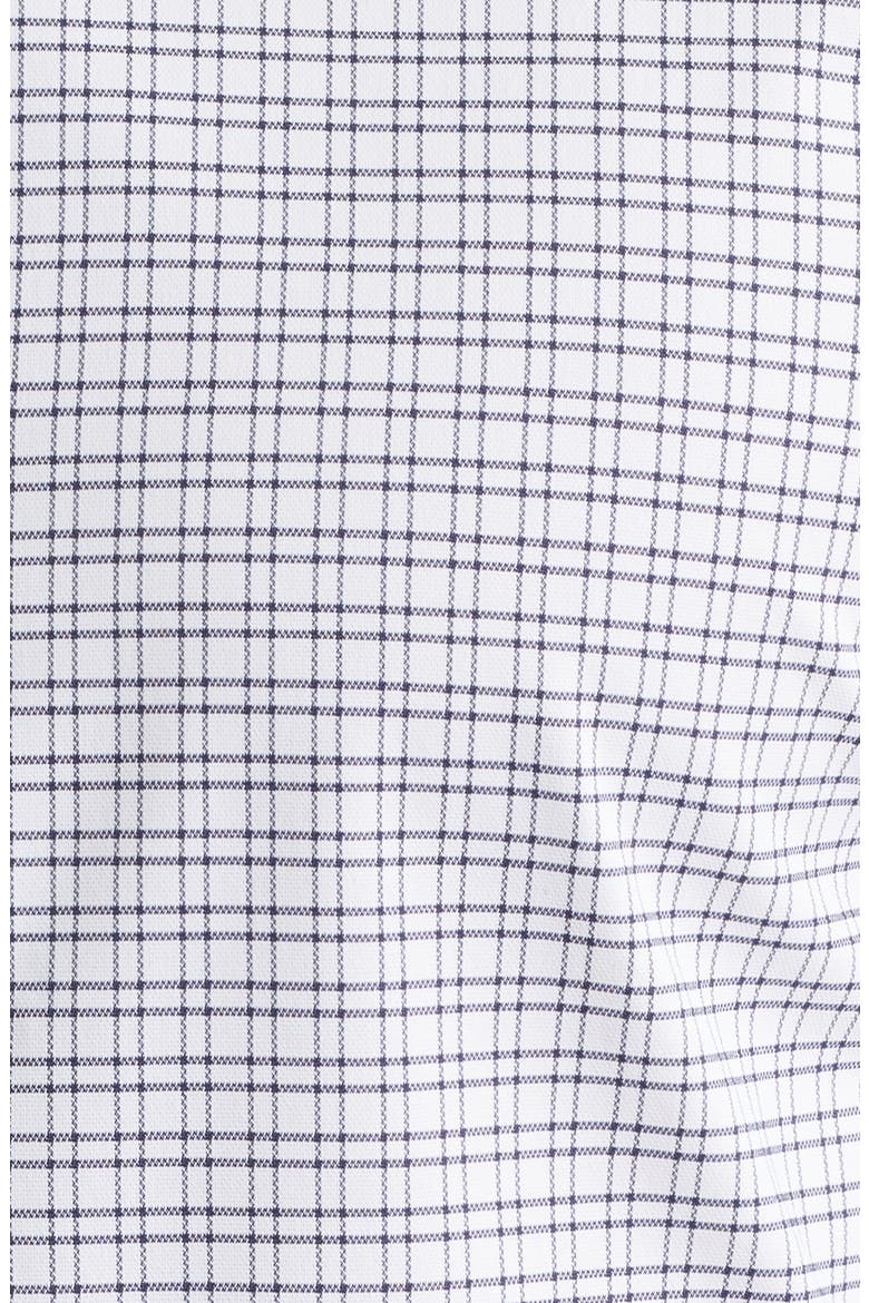 Hank Kent Slim Fit Plaid Performance Twill Dress Shirt, Alternate, color, DARK BLUE