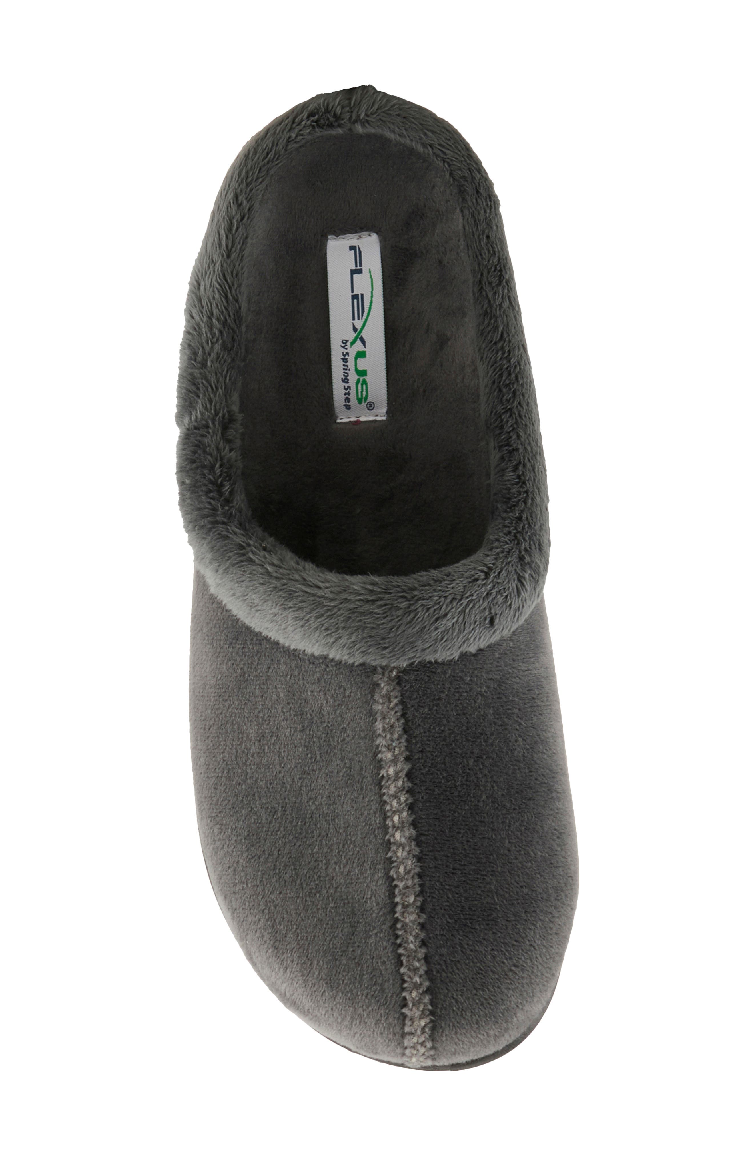 Aushana Faux Fur Mule Slipper, Alternate, color, CHARCOAL