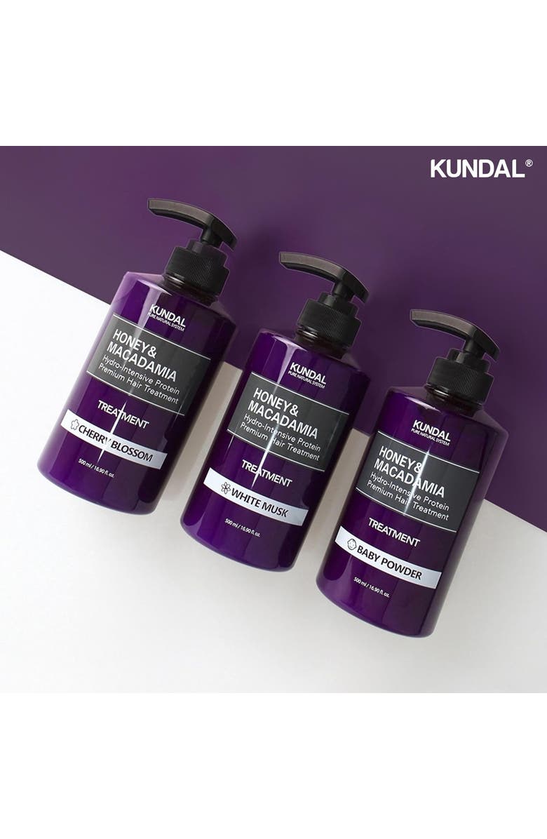 KUNDAL Honey & Macadamia Shampoo & Conditioner Set Baby Powder, Alternate, color, Dark Tones Of Brown