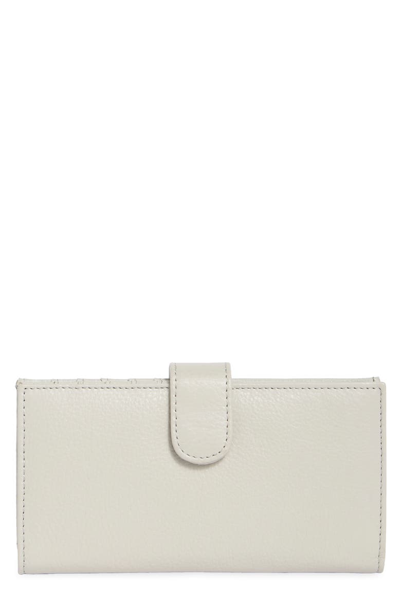 MUNDI Slim Leather Clutch Continental Wallet, Main, color, TIBETIAN STONE