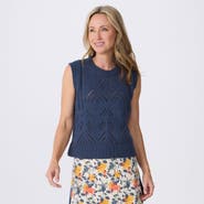 Krimson Klover Camille Sleeveless Pointelle Sweater