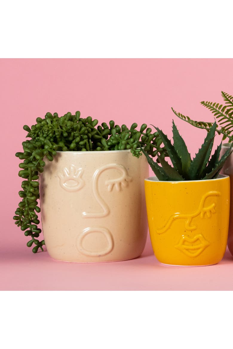 Neutral Face Planter, Alternate, color, Beige