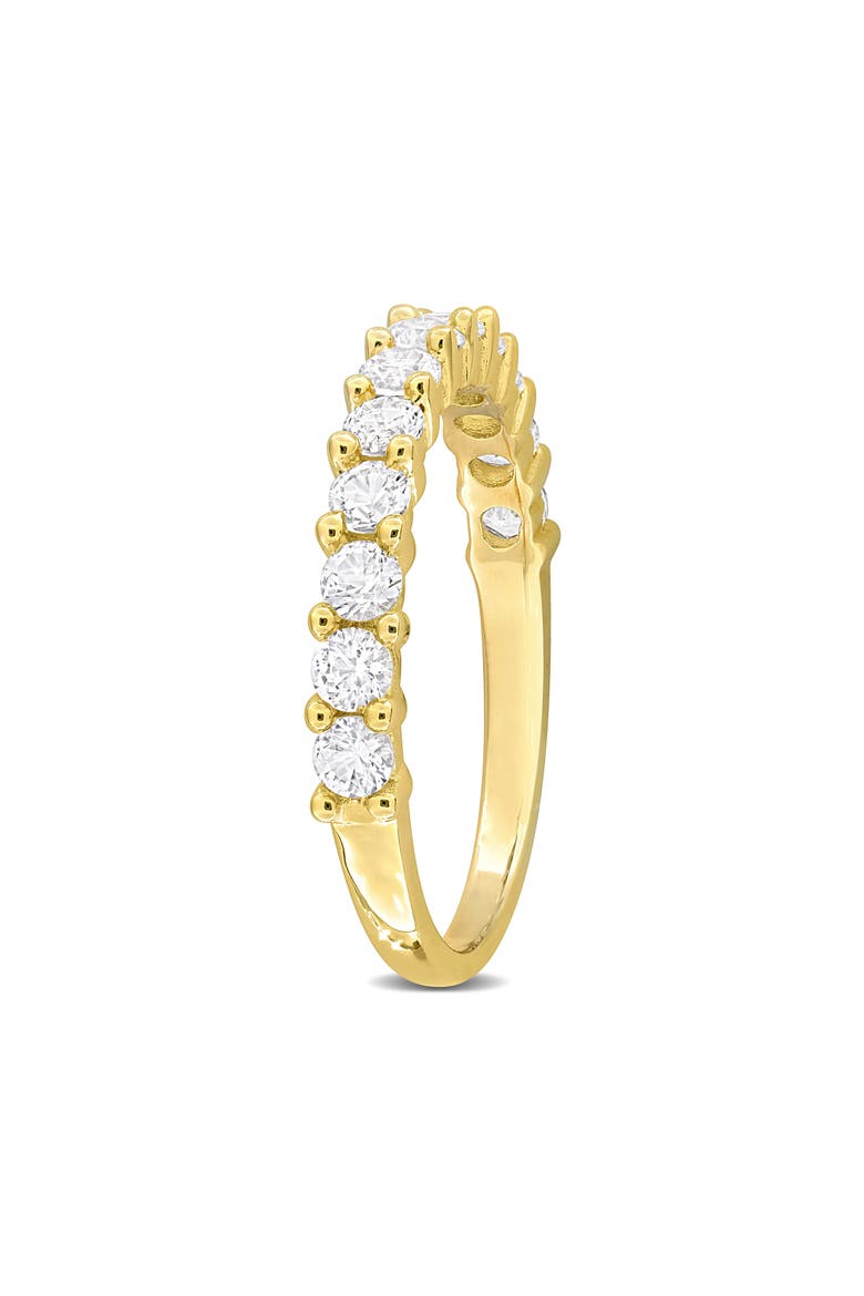 Created White Sapphire Band Ring, Alternate, color, WHITE
