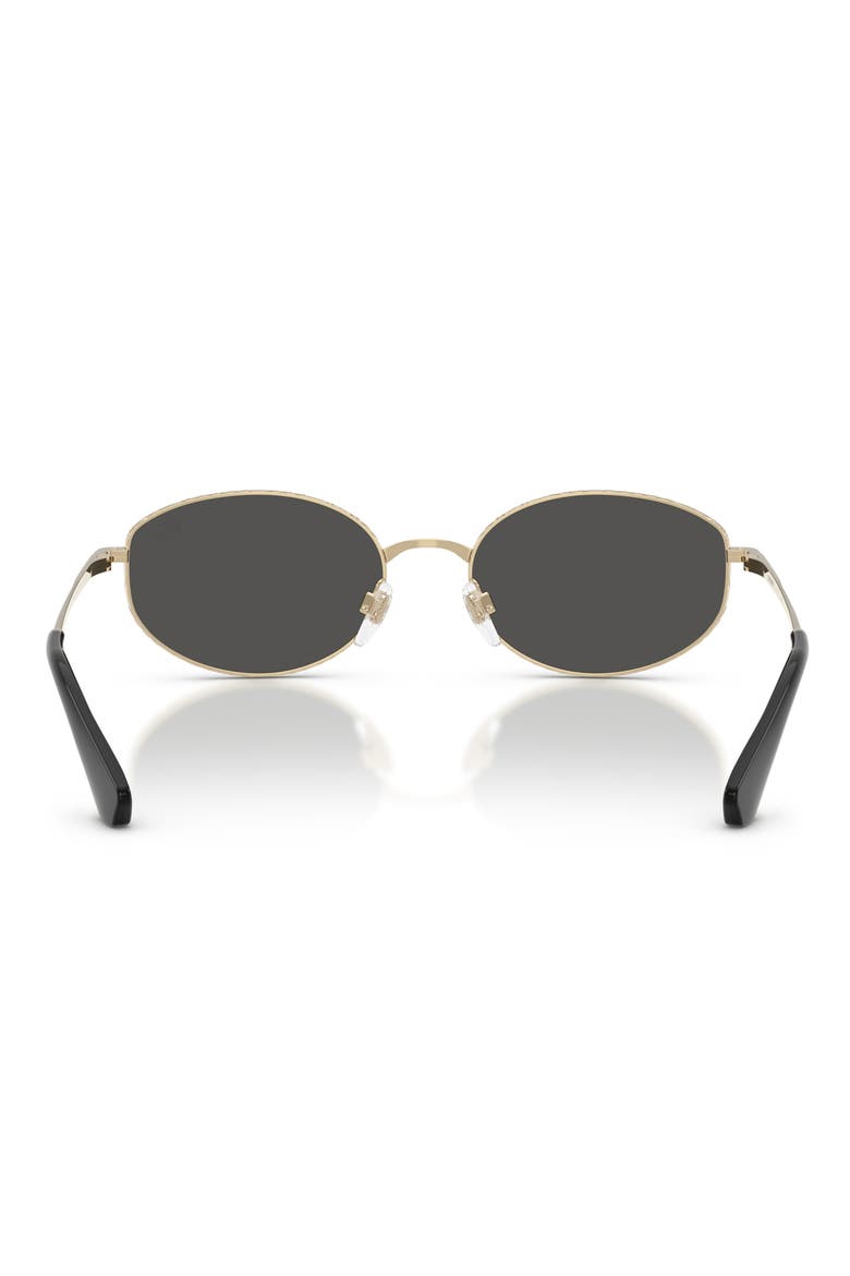 55mm Oval Sunglasses, Alternate, color, LIGHT GOLD / DARK GREY