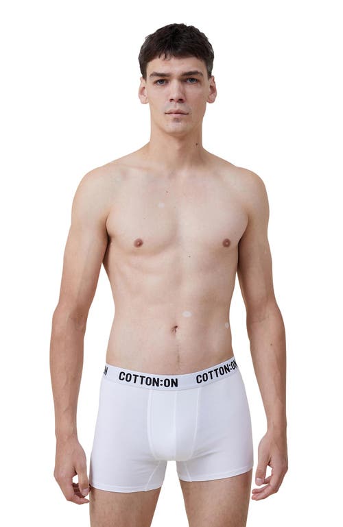 Cotton On Mens Organic Cotton Trunks In White