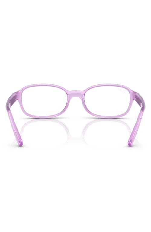Ray Ban Ray-ban Kids' 46mm Small Pillow Optical Glasses In Transparent Violet