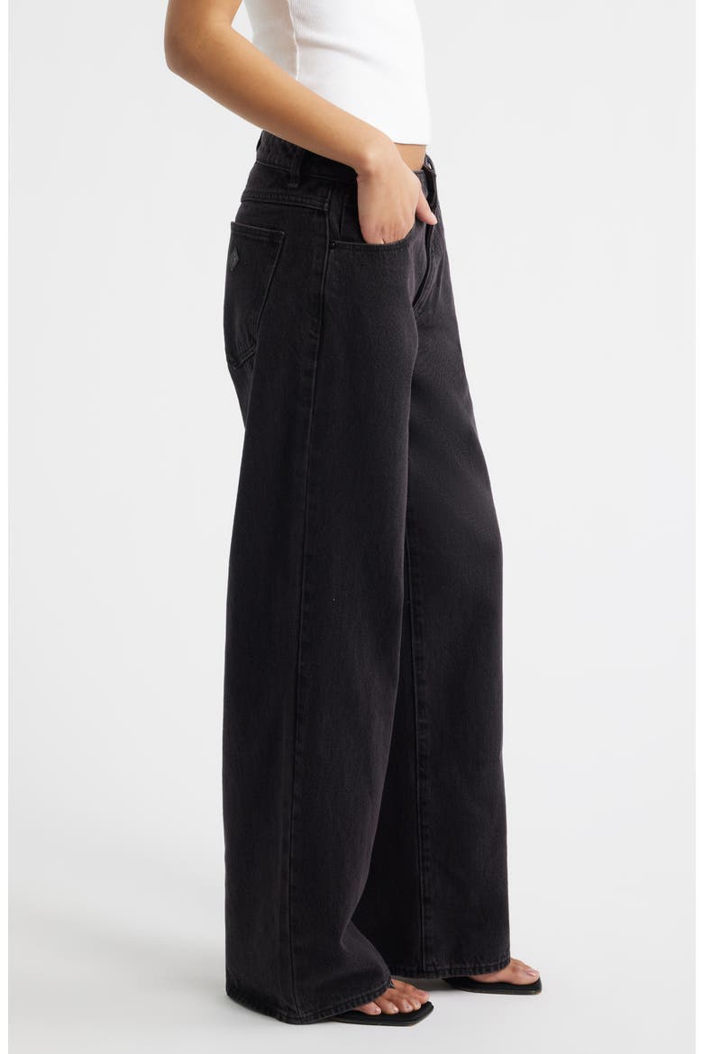'99 Amanda Baggy Straight Leg Jeans, Alternate, color, WASHED BLACK