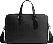 COACH Caden Logo Jacquard Briefcase