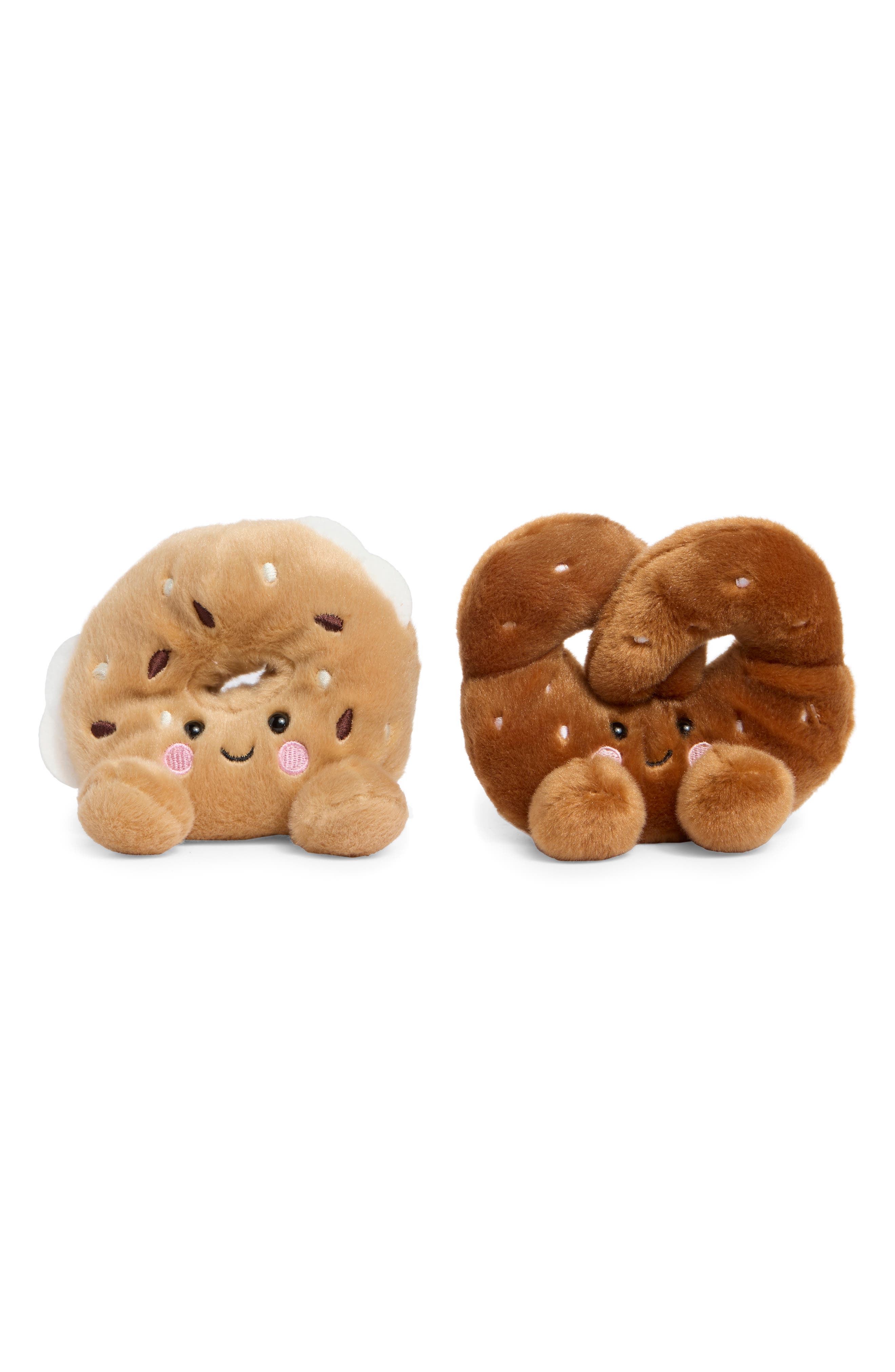 Kids' Palm Pals Pretzel & Bagel Plush 2-Pack